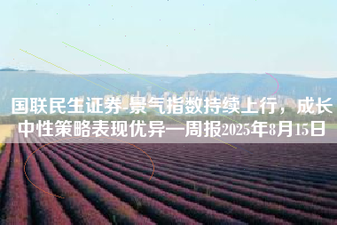 国联民生证券-景气指数持续上行，成长中性策略表现优异—周报2025年8月15日