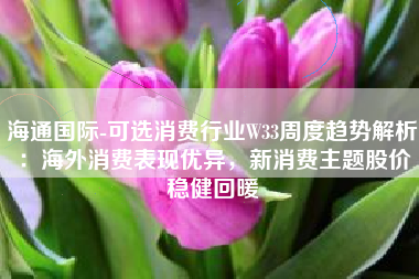 海通国际-可选消费行业W33周度趋势解析：海外消费表现优异，新消费主题股价稳健回暖