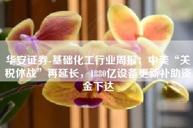 华安证券-基础化工行业周报：中美“关税休战”再延长，1880亿设备更新补助资金下达