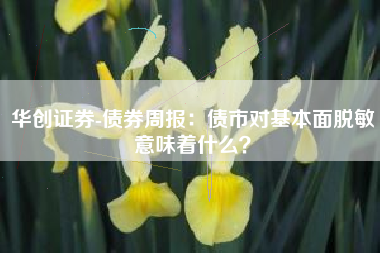 华创证券-债券周报：债市对基本面脱敏意味着什么？