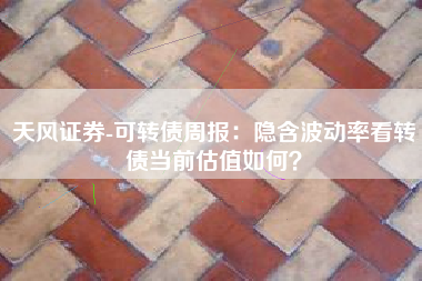 天风证券-可转债周报：隐含波动率看转债当前估值如何？