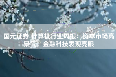 国元证券-计算机行业周报：资本市场高景气，金融科技表现亮眼