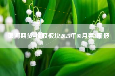 银河期货-橡胶板块2025年08月第3周报