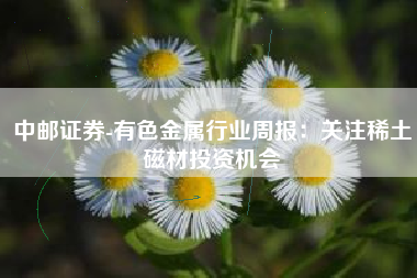 中邮证券-有色金属行业周报：关注稀土磁材投资机会