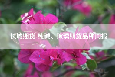 长城期货-纯碱、玻璃期货品种周报
