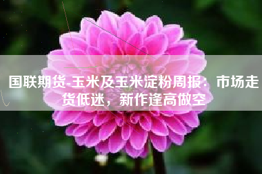 国联期货-玉米及玉米淀粉周报：市场走货低迷，新作逢高做空