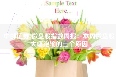 中邮证券-微盘股指数周报：本周微盘股大幅跑输的三个原因