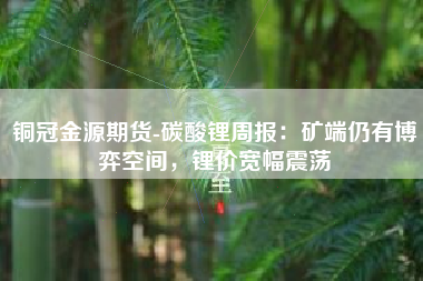 铜冠金源期货-碳酸锂周报：矿端仍有博弈空间，锂价宽幅震荡