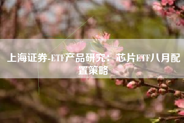 上海证券-ETF产品研究：芯片ETF八月配置策略