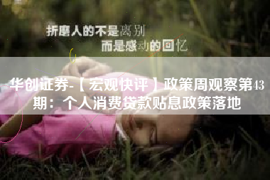 华创证券-【宏观快评】政策周观察第43期：个人消费贷款贴息政策落地