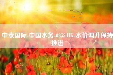 中泰国际-中国水务-0855.HK-水价调升保持推进