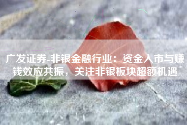 广发证券-非银金融行业：资金入市与赚钱效应共振，关注非银板块超额机遇
