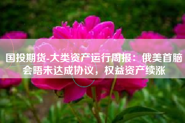 国投期货-大类资产运行周报：俄美首脑会晤未达成协议，权益资产续涨
