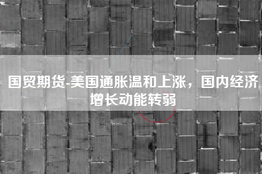 国贸期货-美国通胀温和上涨，国内经济增长动能转弱