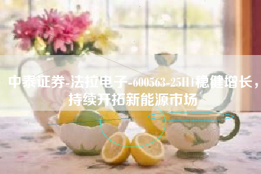中泰证券-法拉电子-600563-25H1稳健增长，持续开拓新能源市场
