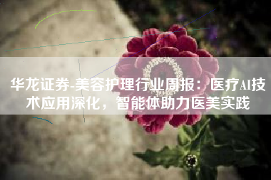 华龙证券-美容护理行业周报：医疗AI技术应用深化，智能体助力医美实践