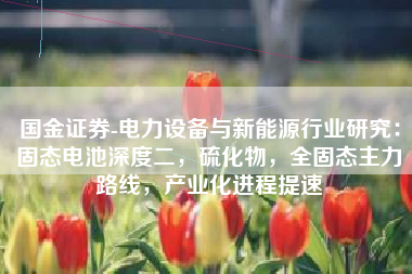 国金证券-电力设备与新能源行业研究：固态电池深度二，硫化物，全固态主力路线，产业化进程提速