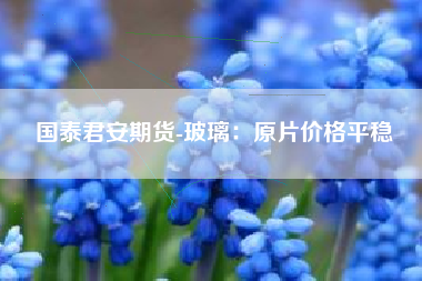 国泰君安期货-玻璃：原片价格平稳
