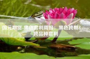 国元期货-黑色套利周报：黑色跨期&跨品种套利