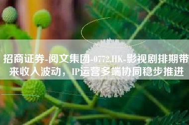 招商证券-阅文集团-0772.HK-影视剧排期带来收入波动，IP运营多端协同稳步推进
