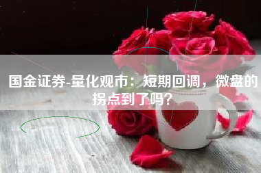 国金证券-量化观市：短期回调，微盘的拐点到了吗？