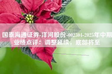 国泰海通证券-洋河股份-002304-2025年中期业绩点评：调整延续，底部将至