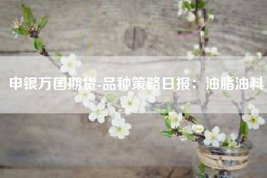 申银万国期货-品种策略日报：油脂油料