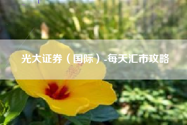 光大证券（国际）-每天汇市攻略