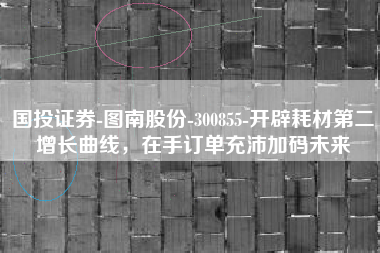 国投证券-图南股份-300855-开辟耗材第二增长曲线，在手订单充沛加码未来