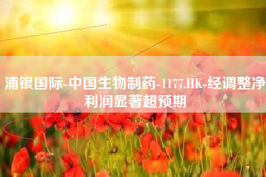 浦银国际-中国生物制药-1177.HK-经调整净利润显著超预期