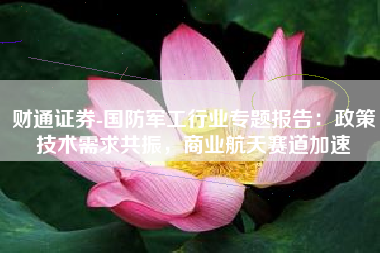 财通证券-国防军工行业专题报告：政策技术需求共振，商业航天赛道加速