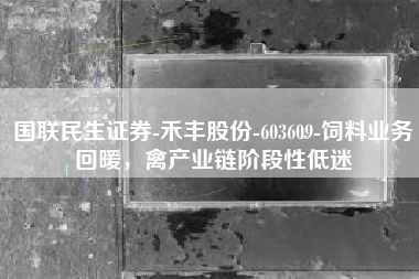 国联民生证券-禾丰股份-603609-饲料业务回暖，禽产业链阶段性低迷