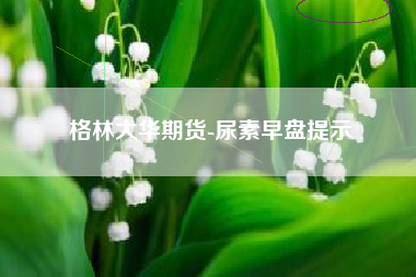 格林大华期货-尿素早盘提示