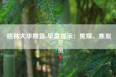 格林大华期货-早盘提示：焦煤、焦炭