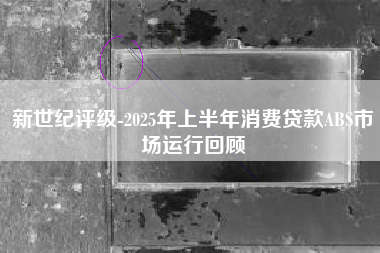 新世纪评级-2025年上半年消费贷款ABS市场运行回顾
