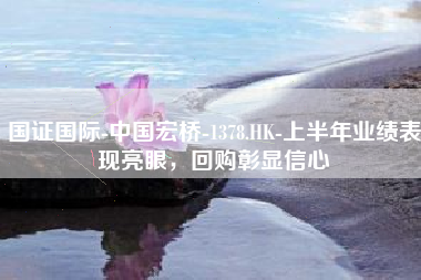 国证国际-中国宏桥-1378.HK-上半年业绩表现亮眼，回购彰显信心