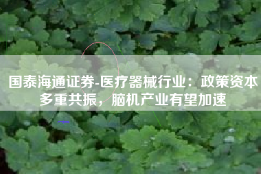 国泰海通证券-医疗器械行业：政策资本多重共振，脑机产业有望加速