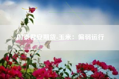 国泰君安期货-玉米：偏弱运行