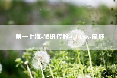第一上海-腾讯控股-0700.HK-周报