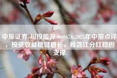 中原证券-川投能源-600674-2025年中报点评，投资收益稳健增长，雅砻江分红稳固支撑
