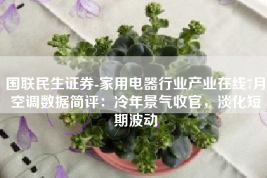 国联民生证券-家用电器行业产业在线7月空调数据简评：冷年景气收官，淡化短期波动
