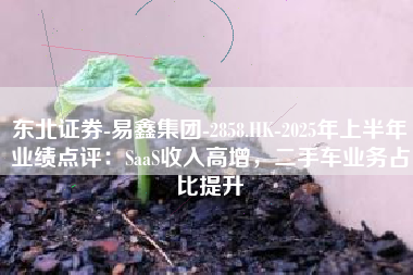东北证券-易鑫集团-2858.HK-2025年上半年业绩点评：SaaS收入高增，二手车业务占比提升