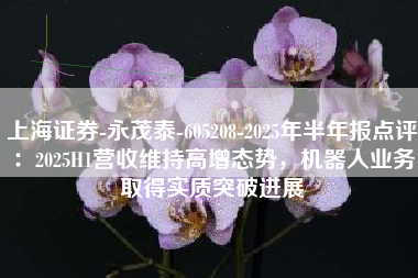 上海证券-永茂泰-605208-2025年半年报点评：2025H1营收维持高增态势，机器人业务取得实质突破进展