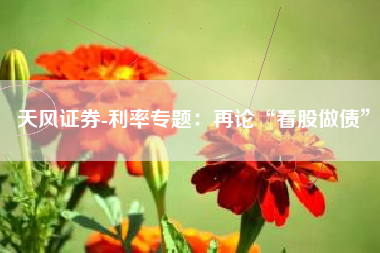 天风证券-利率专题：再论“看股做债”