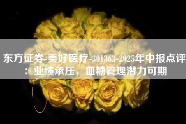 东方证券-美好医疗-301363-2025年中报点评：业绩承压，血糖管理潜力可期
