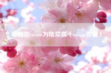 韩国烟raison为啥禁卖（raison香烟）
