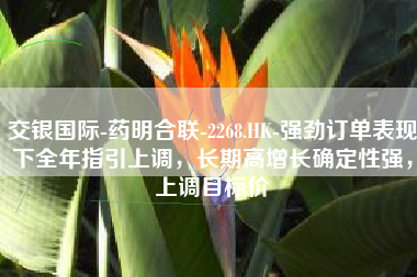 交银国际-药明合联-2268.HK-强劲订单表现下全年指引上调，长期高增长确定性强，上调目标价