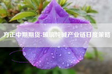方正中期期货-玻璃纯碱产业链日度策略