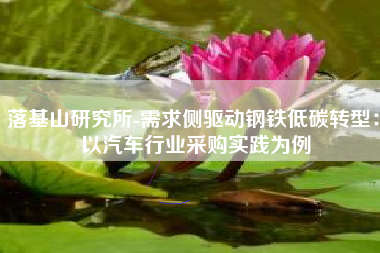 落基山研究所-需求侧驱动钢铁低碳转型： 以汽车行业采购实践为例