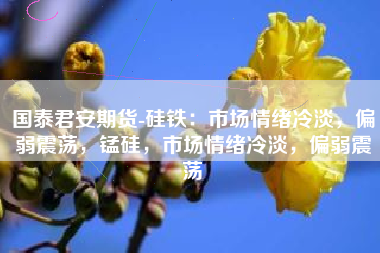 国泰君安期货-硅铁：市场情绪冷淡，偏弱震荡，锰硅，市场情绪冷淡，偏弱震荡